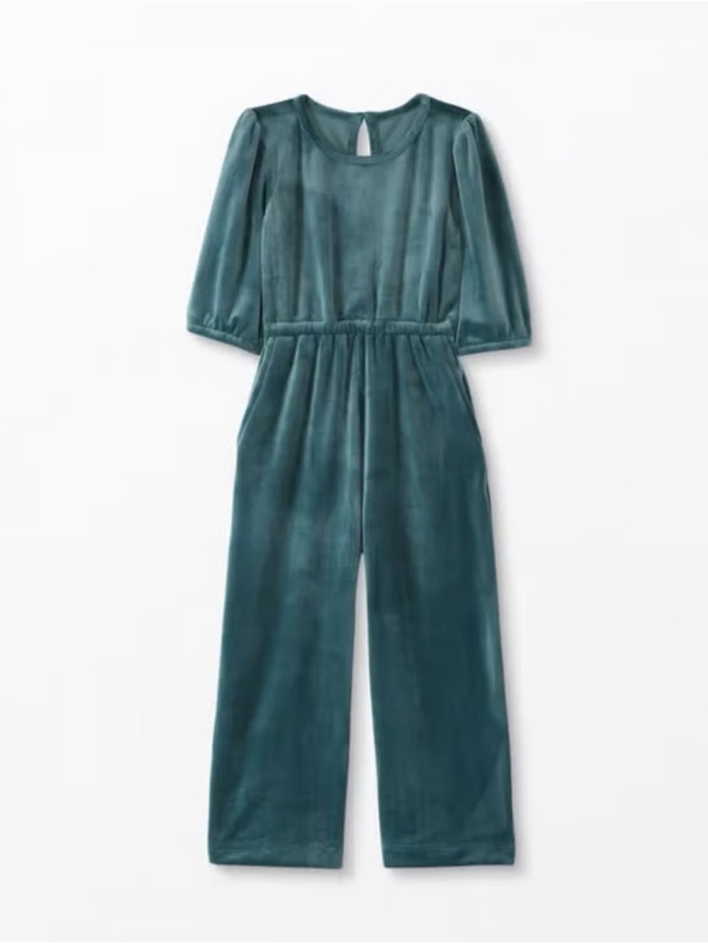 Velvet Spruce Jumpsuit - 4T Girls Wide-Leg One-Piece